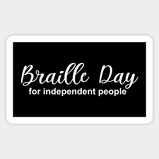 Braille Day For Independent People Sticker